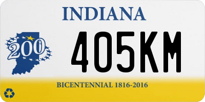 IN license plate 405KM