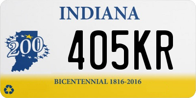 IN license plate 405KR