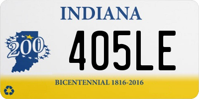 IN license plate 405LE