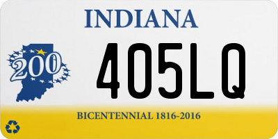 IN license plate 405LQ