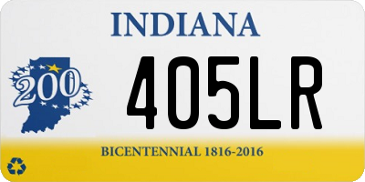 IN license plate 405LR