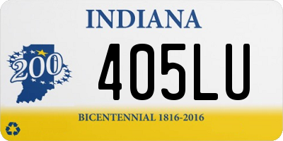 IN license plate 405LU