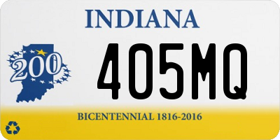 IN license plate 405MQ