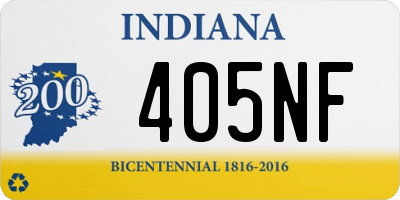 IN license plate 405NF