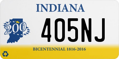 IN license plate 405NJ