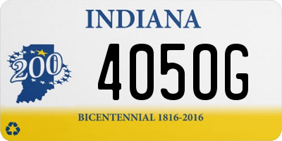 IN license plate 405OG