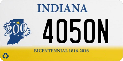 IN license plate 405ON