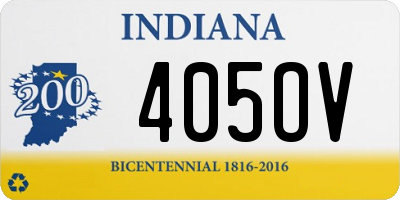 IN license plate 405OV