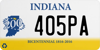 IN license plate 405PA