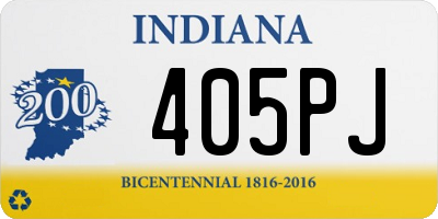 IN license plate 405PJ