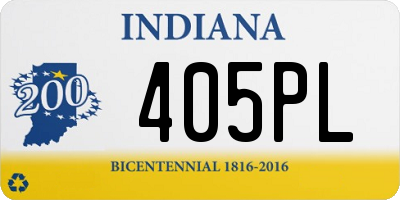 IN license plate 405PL