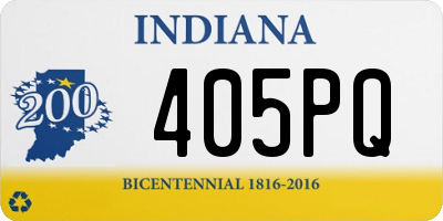 IN license plate 405PQ