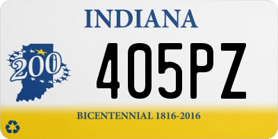 IN license plate 405PZ