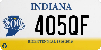 IN license plate 405QF