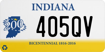 IN license plate 405QV