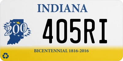 IN license plate 405RI