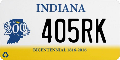 IN license plate 405RK