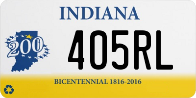 IN license plate 405RL