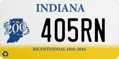 IN license plate 405RN