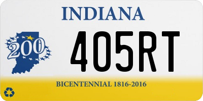 IN license plate 405RT