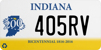 IN license plate 405RV