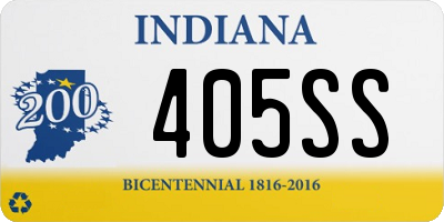 IN license plate 405SS