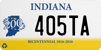 IN license plate 405TA