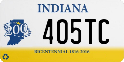 IN license plate 405TC