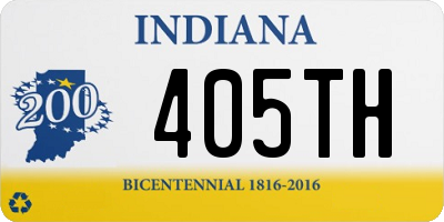 IN license plate 405TH