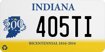 IN license plate 405TI