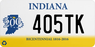 IN license plate 405TK