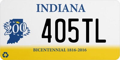 IN license plate 405TL