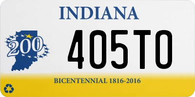 IN license plate 405TO