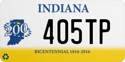 IN license plate 405TP