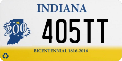 IN license plate 405TT