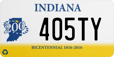 IN license plate 405TY