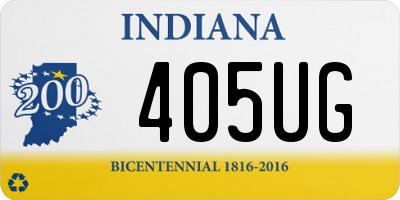 IN license plate 405UG