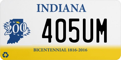 IN license plate 405UM