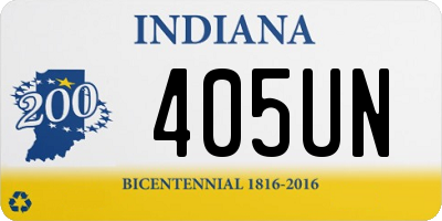 IN license plate 405UN