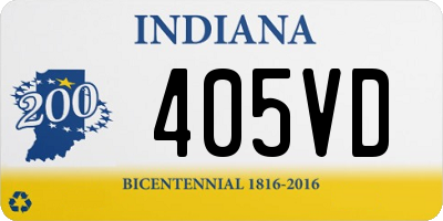 IN license plate 405VD