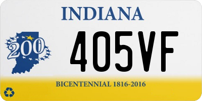 IN license plate 405VF