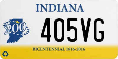 IN license plate 405VG