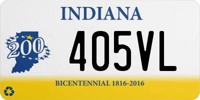 IN license plate 405VL