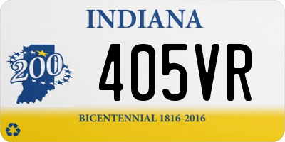 IN license plate 405VR