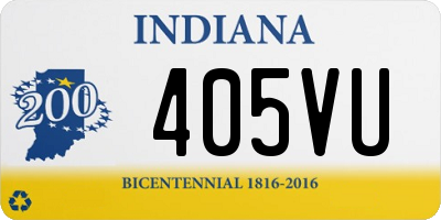 IN license plate 405VU