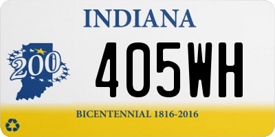 IN license plate 405WH