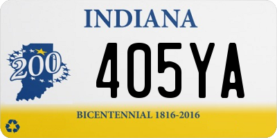 IN license plate 405YA