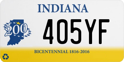 IN license plate 405YF