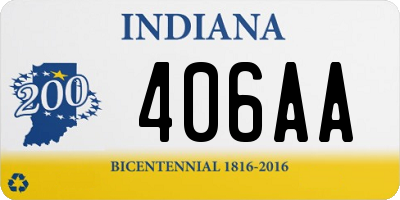 IN license plate 406AA