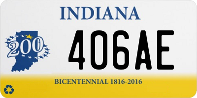 IN license plate 406AE